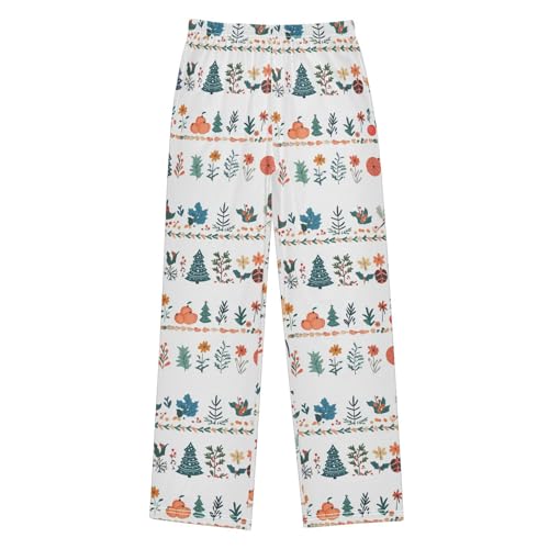 Boys' Pants Christmas Tree Wave Stripe Fruits Long Bottoms Jogger Pants Elastic Waist Trousers with Pockets S-XL