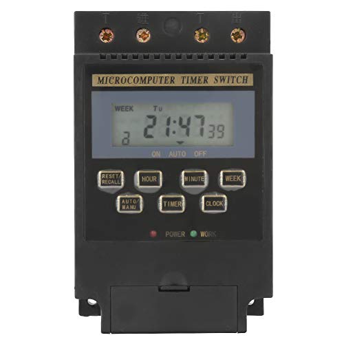 Digitale Zeitsteuerung, Mikrocomputer - Zeitschaltuhr, programmierbare LCD - Anzeige Zeitschaltuhr AC220V 25A, für Elektroherd, Booster, Lampe,