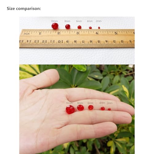 Image of 2mm Rondelle Glass Beads for Jewelry Making, Faceted Briolette Crytal Spacer Beads for Bracelet Necklace Earring, Rose Red 1200pcs