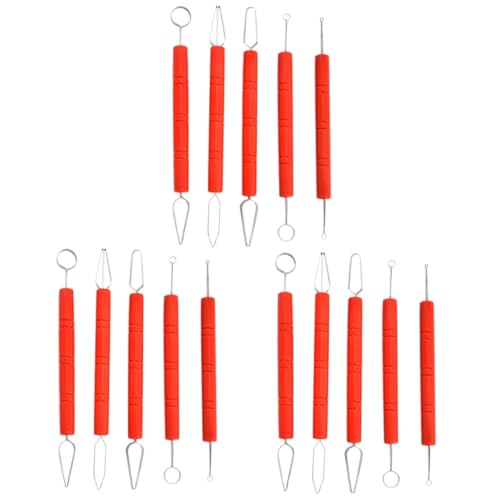 jojofuny 3 Series Juego De Buril Para Tallar Cerámica Herramienta De Corte Para Cerámica Arcilla Para Tallar Arcilla Para Modelar Herramientas Para Esculpir Suministros 5 piezas x 3