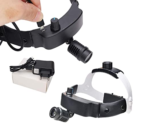UIGJIOG Lámpara Frontal Médica Profesional 3W LED Faro Quirúrgico Luces Quirúrgicas con Buena Banda De Punto para La Odontología Orl Tratamientos De Cara Cirugía De Plástico