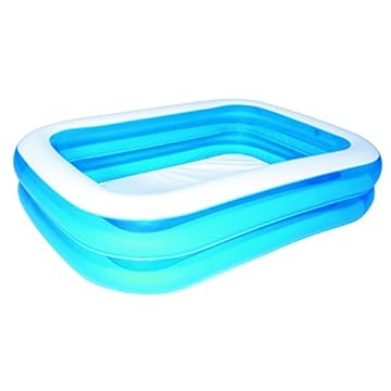 Bestway 54005 Piscina Gonfiabile Rettangolare Family 2 Anelli 201 x 150 x 51 cm. MWS