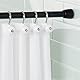 iDesign accroche rideau moderne pour la douche, anneau de douche en métal et plastique, crochet rideau de douche en lot de 12, blanc/argenté