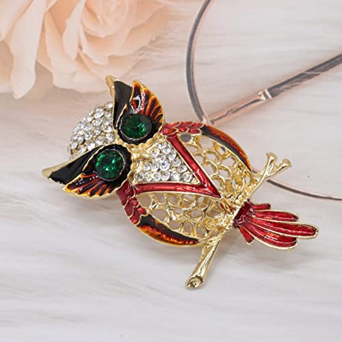 Image of Animal brooch Women's Fashion Unique Crystal Rhinestone Vintage Enamel Lapel Safety Pin, Clothing Jewelry Clothing Backpack Jacket Hat Decoration DIY