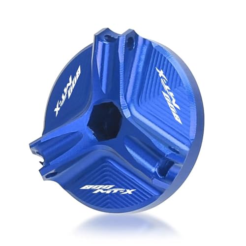 Tapón de aceite motor CNC contra fugas para motocicleta CFMOTO 800 MT-X azul 2025