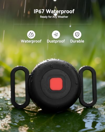 Image of Dog Tracker 2 Pack, Pet Tracker for Dogs, Bluetooth Dog Tracking Tag Works with Apple Find My & Android Find Hub, IP67 Waterproof Anti-Lost Locator (Black)