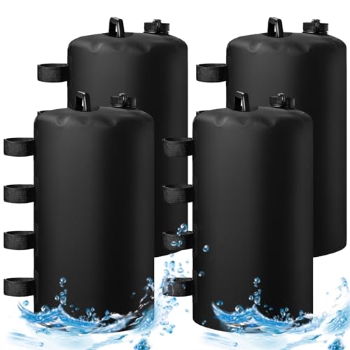 YBYHFAA Lot de 4 Pieds de pavillon, 80kg（20L*4）,Lot de 4 Poids de Water Bag, Peut contenir de l'eau ou du Sable, Réutilisable, Sacs de lestage pour...