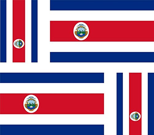 Akachafactory 4 x Autocollant Sticker Voiture Moto Valise pc Portable Drapeau Costa Rica Costa