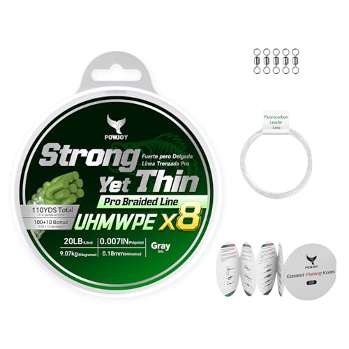 Image of Pro 20LB 8-Strand PE Braided Fishing Line Set, Super Thin Dia 0.18mm