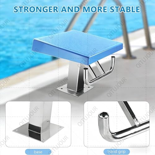Plateforme de plongée pour piscine 250 kg avec plot incliné de 15 degrés - 8