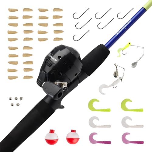 Combo de carrete y caña de pescar en lagos Shakespeare Catch More Fish con aparejos Berkley