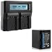 Produktbild Akku VW-VBT 380 E-K 4040mAh + Blumax Doppelladegerät für VW- VBT 380 E-K Akku Dual Charger 2 Akkus gleichzeitig Laden