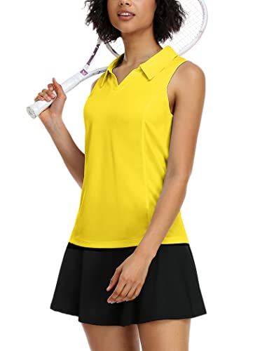 レディースウェア eimy golf tops yellow Free size Women's Dani Dazey Sleeveless Golf Polo – PUMA Golf