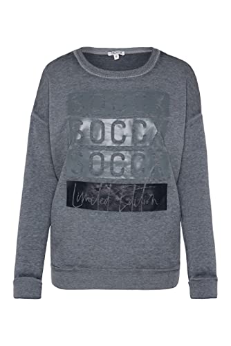 SOCCX Damen Basic Sweatshirt mit Logo Artwork Cover