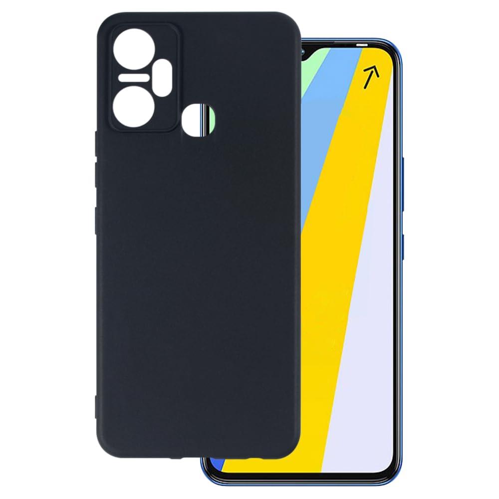 CLOYAAR Silicone Back Cover Case for Infinix Smart 6 Plus|Slim & Anti-Scratch|Camera Protection Back Cover Case for Infinix Smart 6 Plus -Black