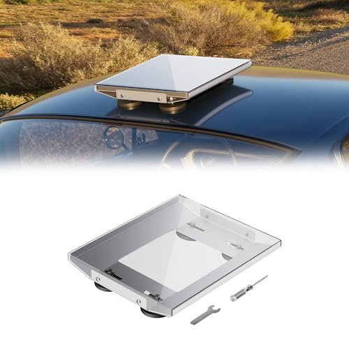 DAIERTEK Starlink Mini Magnetic Car Mount with Protective Cover 265 LBS Heavy-Duty Magnet Base Roof Mount Aluminum Frame with 3mm PC Shield Ideal Accessories for RV Truck Van Boat & Yacht