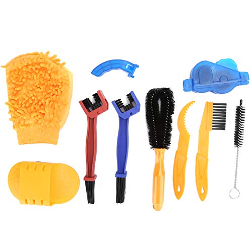 NYSUZHOUJI Bike Chain Cleaner Brushes Cycling Washing Kit Bicycle Maintenance Tool for Home Use