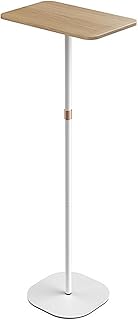 MengAiGu Standing Desk, Elevating Table, High Table, Side Table, Adjustable Height 18.5 - 47.2 inches 47 - 120 cm, Table High Table, Wooden, Stylish, Projector Stand, Laptop Desk, Easy Assembly, For