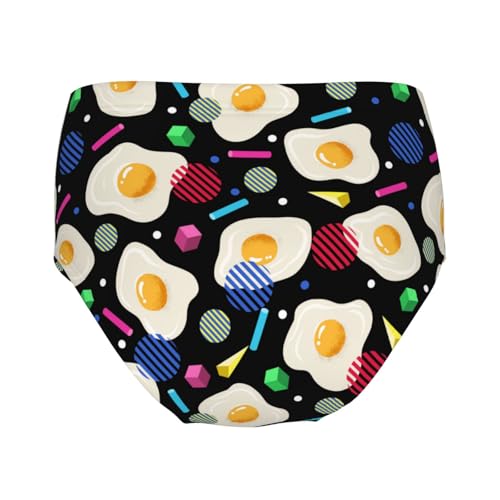 Textured Eggs And Geometric Figures Girls' Underwear Soft Cotton Little Girls Panties Comfort Briefs2