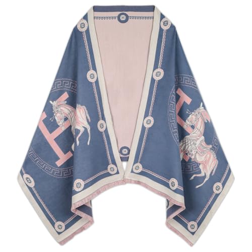 EXTREE Pashmina Silk Shawl for Women – Afy-blue-horse