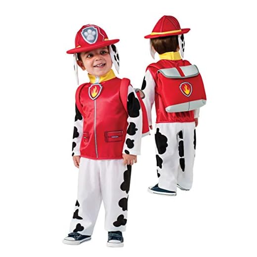 Paw Patrol - Disfraz Marshall Inf, Multicolor, S (Rubies 700514-S)