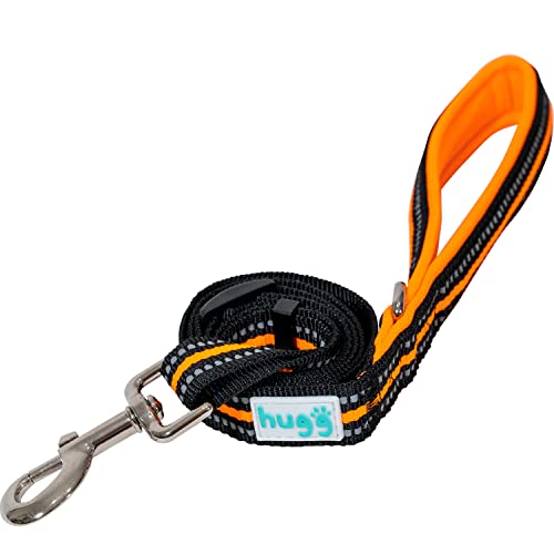 リード 犬用 ロングリード 訓練リード 小型 中型 大型犬 ペット用品 夜間反射 3M反射材 ナイロン線 伸縮可能 メッシュ 1,4m L オレンジのサムネイル