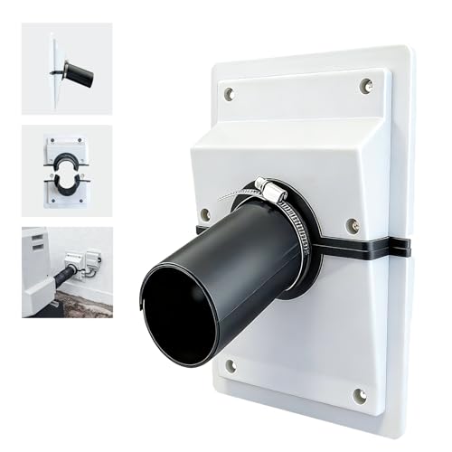 HVAC Wall Penetration & Line-Set Cover Kit, Easy Install Split Cover Wall Sleeve for AC Line Set, HVAC Wall Penetration Cover for Indoor & Outdoor Air Conditioner Systems (White, 2-3/8