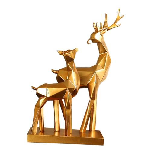 Ornements en résine debout : statue de cerf et renne pour décoration tendance