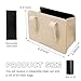 Yourkar Car Trash Can, Foldable Waterproof Leather Car Garbage Organizer Holder, Automotive Mini Dustbin Container with One Roll Trash Bag, Universal Interior Car Accessories (Beige)