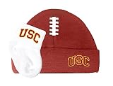 Future Tailgater USC Trojans Southern Cal Licensed Baby Football Cap and Socks Set White