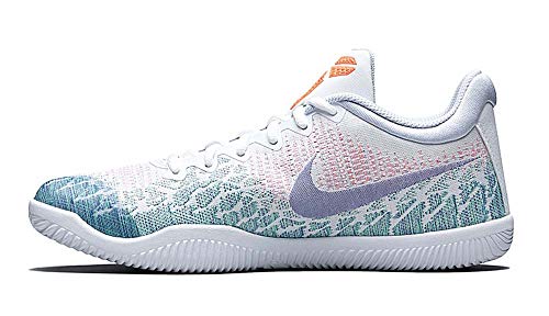 Nike Men's Mamba Rage Basketball Shoes White/Hyper Grape/Green Glow Size 9.5 M US