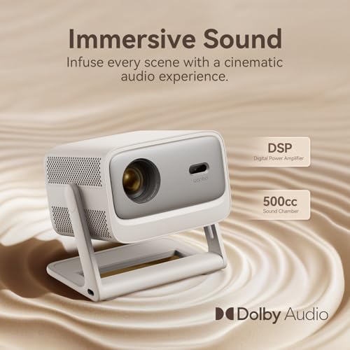 Image of Wanbo Vali 1 Pro Smart Home Projector Google TV 4K Supported, MEMC, 2+32G | HDR10, Dolby Audio, HDMI 2.1 eARC, 900ANSI, Fully Automatic, 200 Rotatable, 1080P FHD Portable Outdoor Movie Projector