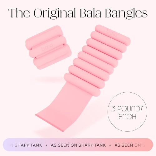 Image of Bala Bangles Wrist & Ankle Weights for Women & Men - Adjustable Weighted Bands - Soft Silicone Arm & Leg Weights for Pilates, Yoga, Walking, Barre, Home Workout & Strength Training Exercise