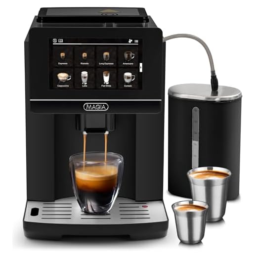 Zulay Magia Super Automatic Espresso Maker Machine with Grinder - 19 Fully Customizable Coffee Options, Auto Cleaning, Milk Foam System - for Latte, Cappuccino, Macchiato - Ultra LUX - Black