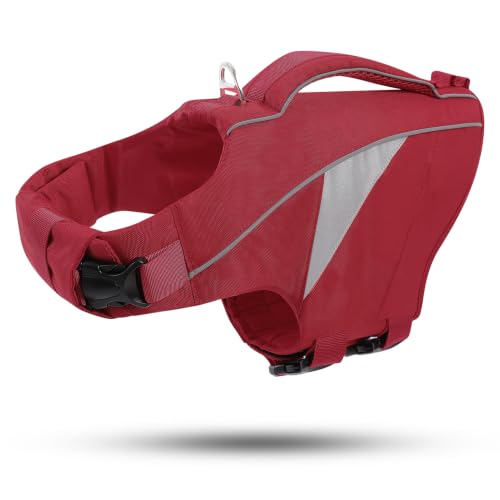 Gilet de sauvetage reglable pour chien avec poignee de sauvetage renforcee