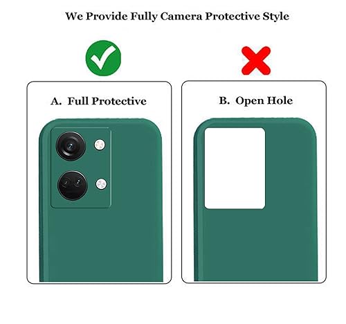 Image of A rtistque Liquid Silicone Matte Shockproof Flexible with Camera Protection Soft Back Cover Case for Oneplus Nord 3 - Green