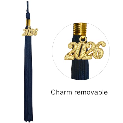 Miniatura 7 de Graduatepro Toga Y Birrete Graduacion Adulto Universidad 2026 Con Flecos Del Mismo Color Bachillerato Adulto Disfraz Regalo Unisex Mujer Hombre Azul Marino 42 Xxs