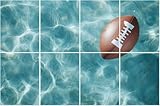8 Pack Art Acoustic Panels Top view an inflatable football balloon pool Sound Absorbing Panel 32'x48' Soundproof Wall Panels Acoustic Wall Art for Studios, Office, Theaters
