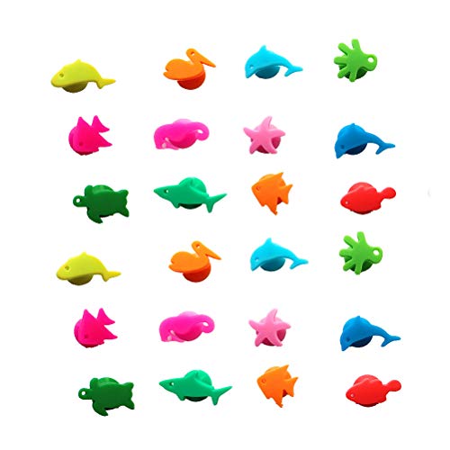 Segnabicchiere Silicone 24 pennarelli in Silicone riutilizzabili for Bevande identificative for Bicchieri (Color : 24pcs Style 3)