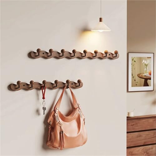 Perchero de pared esférico en madera noble de estilo vintage 6