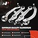 A-Premium Set of 12Pcs, Upper Control Arm, Lower Control Arm, Outer Tie Rod End, Sway Bar Link, Compatible with Audi B6 B7, A4 2000-2008, A4 Quattro 2000-2008