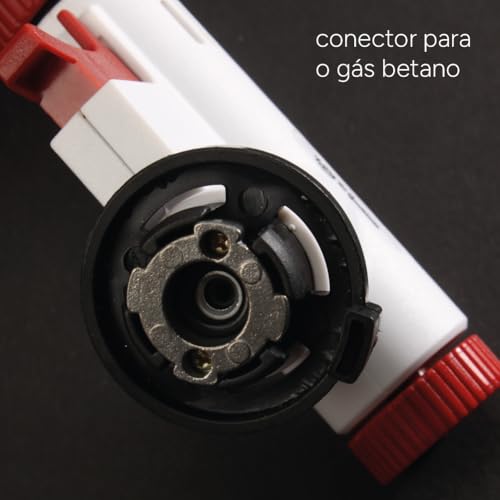 Maçarico à Gás Recarregável Profissional Com Regulador Acendimento Automático Flambar Gratinar Cozin