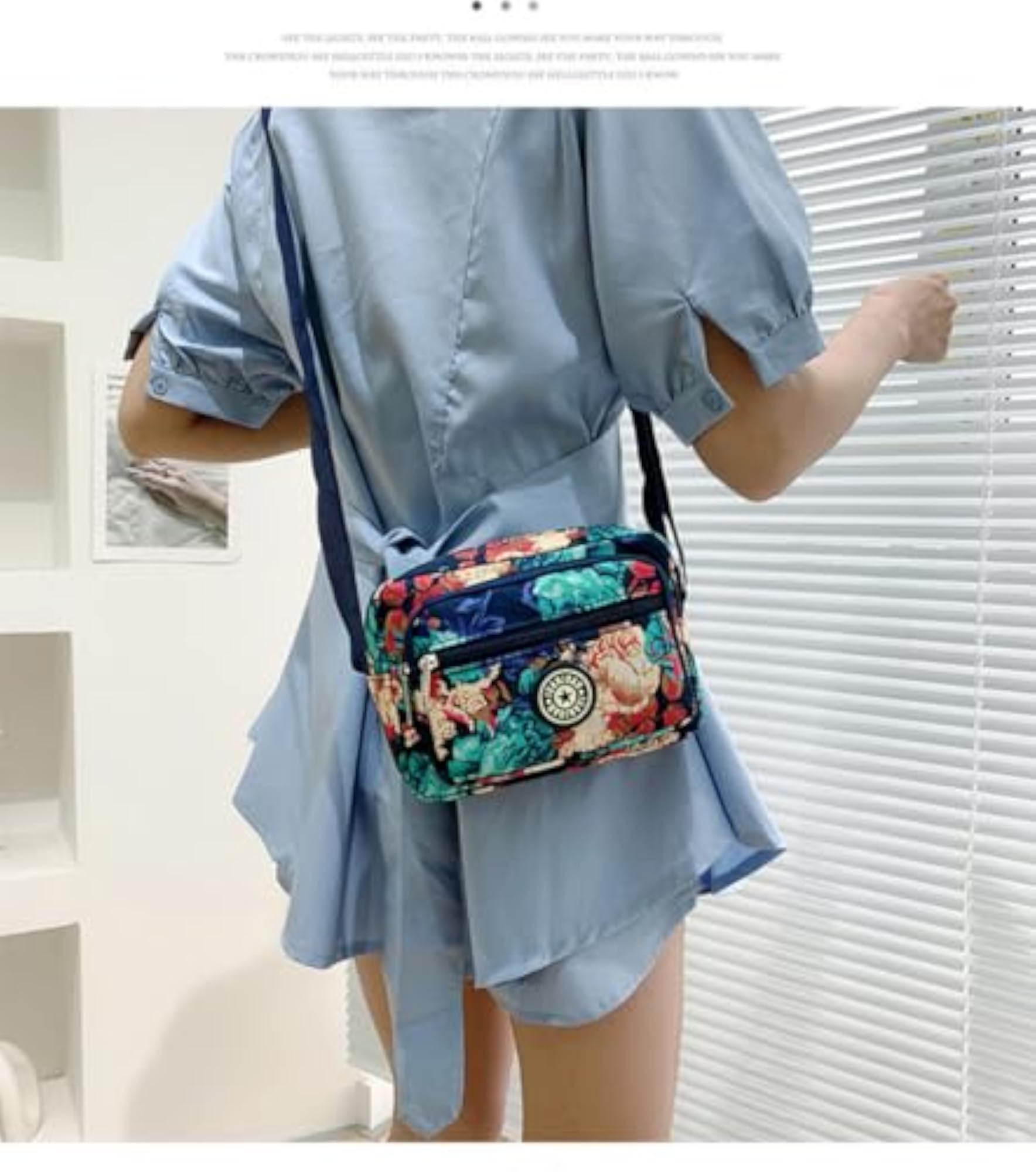 Women Mobile Cellphone Messenger Bag, Nylon Shoulder