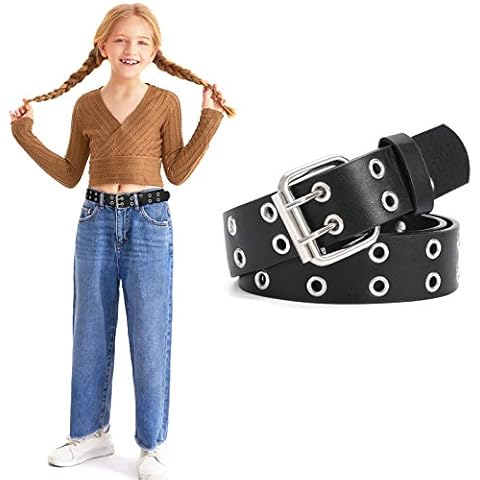 WERFORU Mädchen Gürtel Kinder PU-Leder Taillengürtel Cover