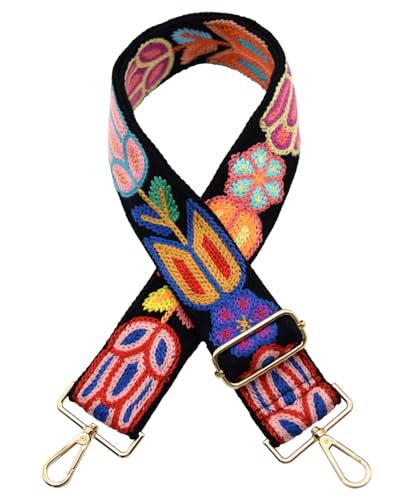 Image of Embroidered Purse Straps Replacement Crossbody Wide Adjustable Bag Straps