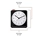 Marathon Analog Desk Alarm Clock with Auto Night Light, Black/White - Silent Smooth Sweep - Alarm & Snooze Functions - Two AAA Batteries Included