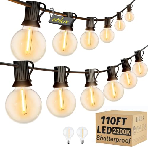 OHLUX guirlande 110FT 52 ampoules LED G40 extérieur