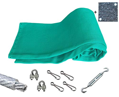Pfeilfangnetz grün - extra Safe 3m (breit) x 3m (hoch) inkl. Zubehör & BACKSTOP: 25cm x 25cm Cover