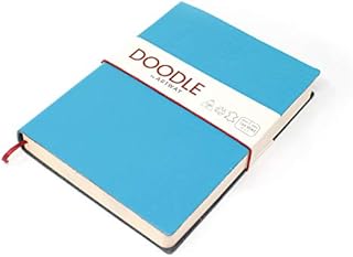 Artway Doodle - Pink Leather Journal/Sketchbook - 150gsm Cartridge Paper - 175 x 125mm - 82 pages - Candy