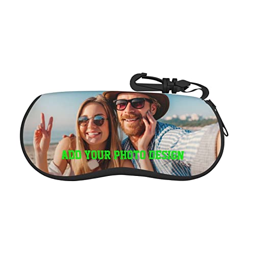 Custom Sunglasses Pouch Personalized Glasses Case Add Your Name Photo Text Design Portable Eyeglasses Pouch Soft Sunglasses Case for Men Women or Kids Gift